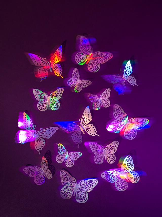 Glow-in-the-Dark Butterfly Decals: Placement, Charging Light, Expectations, and Nighttime Use