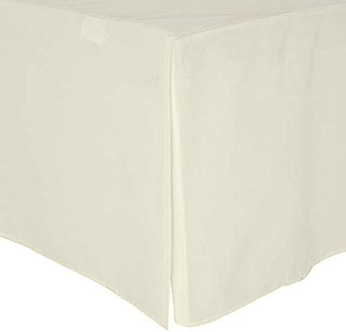Cottington Lane Crib Bed Skirt Pleated Crib Skirt Dust Ruffle, 100% Natural Cotton, Nursery Crib Toddler Bedding Skirts for Baby Boys or Girls, 14" Soft Crib Dust Ruffle Drop Crib Skirt-Ivory