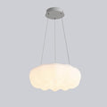 Cloud Shape Pendant Light White PE Plastic Finish Kids Room Ceiling Lighting Modern Nursery Lamp Fixture for Bedroom Study Room Decor LED Warm White Tricolor Options