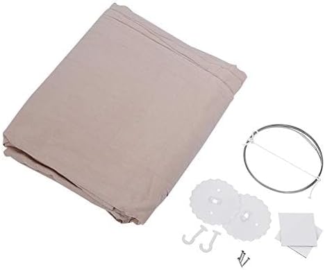 Yosoo Baby Bedding Round Dome Bed Canopy Kids Play Tent Hanging Mosquito Net Curtain for Baby Kids Reading Playing Sleeping Room Decoration, Khaki