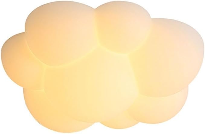 Cloud Ceiling Light for Kids Room, White LED Flush Mount Light Fixture, 80W Nursery Ceiling Lamp, 530mm Cartoon Ceiling Lighting for Bedroom, Playroom