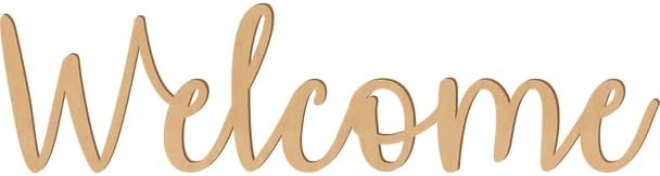 2.5 Inch Tall Custom Word Scroll Script Cursive Font Affection, Choose Wood Material for Names, Unfinished Initials Craft, Kid's Room Sign, Wall Plaque (2.5")