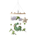 Dinosaur Baby Crib Mobile | Boys Nursery Decoration | Wooden Mobile for Crib | Dinosaur w/Bells Nursery Mobile Theme | Newborn Baby Stuff | Baby Shower Gift for Boys & Girls | Easy Assembly & Durable
