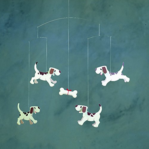 Doggy Dreams Hanging Nursery Mobile - 20 Inches - Premium-Grade Cardstock - Handmade in Denmark by Flensted