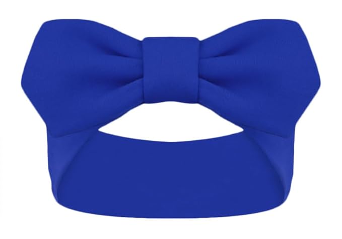 Creative Knitwear SMU Mustangs Infant Girls Royal Solid Hair Knot Headband Embroidered Logo - Size Newborn - 4T