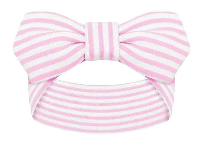 Creative Knitwear Notre Dame Fighting Irish Infant Girls Pink Striped Hair Knot Headband Embroidered Logo - Size Newborn - 4T