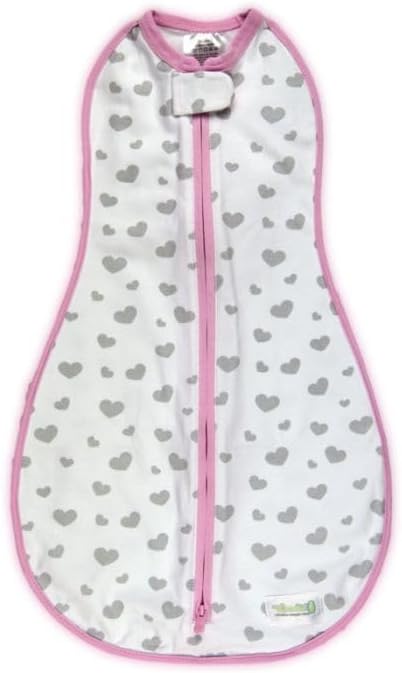 Woombie Original Baby Swaddling Blanket - Soothing, Cotton Baby Swaddle with Zipper - Wearable Newborn Blanket, My Love, 14-19 lbs