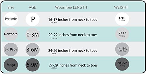 Woombie The Original Baby Swaddle Blanket, Swan, 5-13 lbs