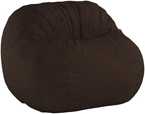 CordaRoy's Chenille Bean Bag-Convertible Bean Bag Chair-Machine-Washable Chenille Fabric Cover-for Basement,Living Room,Game Room,Dorm & More - Queen Size - Espresso | Made in The USA