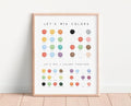 OZCONO Colors Mixing Learning Poster, Bright Hue Chart Kids, Study Wall Decor Art, Homeschool Education Guide (Unframed) (20x30)