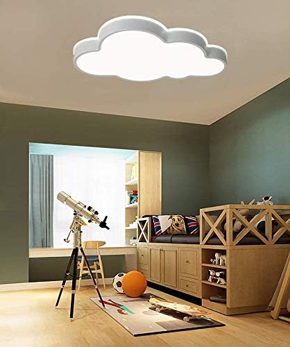 LAKIQ Modern Creative Acrylic LED Lights Cloud Shape Children Room Ceiling Light Flush Mount Ceiling Chandelier Lighting Fixture for Kids Bedroom Kindergarten Living Room(25.5'',White Light)
