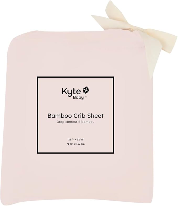 Kyte Baby Soft Crib Sheet - Standard Fitted Crib Sheet Made with Rayon from Bamboo, Ultra-Gentle and Breathable (Blush)