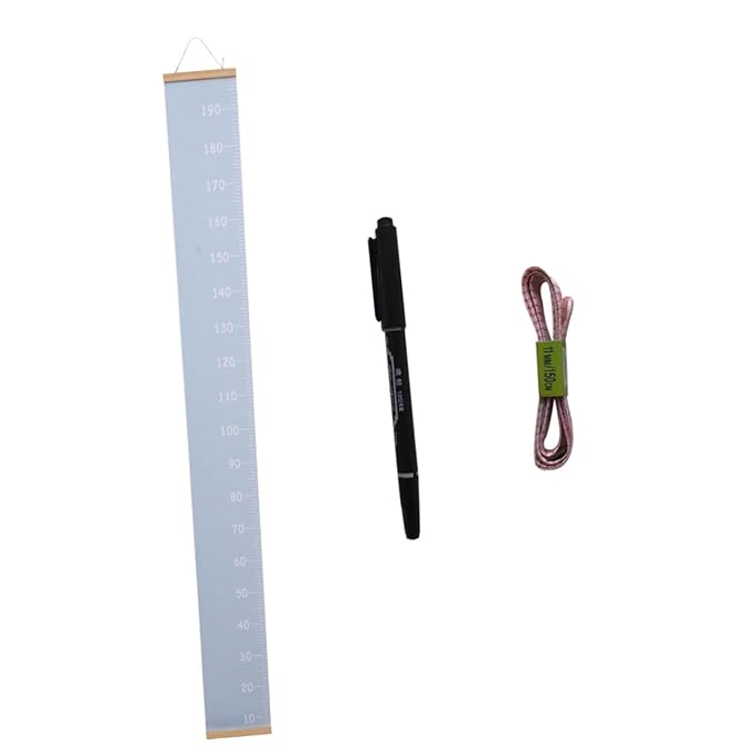 Growth Chart Wall Hanging Height Measurement Ruler for Boys Removable Canvas Wall Decor with Printing Nordic Style for Kindergarten