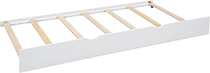 Full Size House Bed with Roof and Window for Kids, Wooden Playhouse Bed with Storage Shelves and Trundle for Bedroom Furniture Girls & Boys (White/T2)