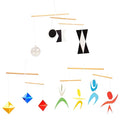 Montessori Mobile Set, Munari and Octahedron in Multiple Sizes and Star Dancers, Black and Colorful