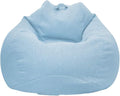 Stuffed Animal Storage Bean Bag Cover (No Filler) Extra Soft Beanbag Seat Chair Covers-Cotton Linen Memory Foam Beanbag Replacement Cover for Adults Children without Filling