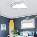 Dimmable LED Flush Mount Ceiling Light Fixture with Cloud Shape,42W 27Inch Close to Ceiling Lamp Modern Lights for Bedroom Kitchen, Blue Recessed Indoor Lighting 3000K-6000K Light Color Adjustable