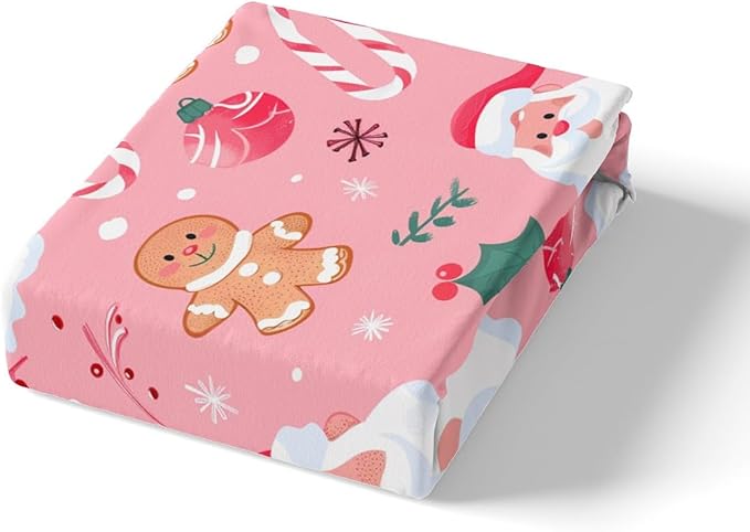 Feelyou Merry Christmas Bedding Set Christmas Duvet Cover for Kids Boys Girls Cookies Candy Comforter Cover Christmas Tree Bedspread Cover Bedroom Collection 3Pcs King Size,No Comforter