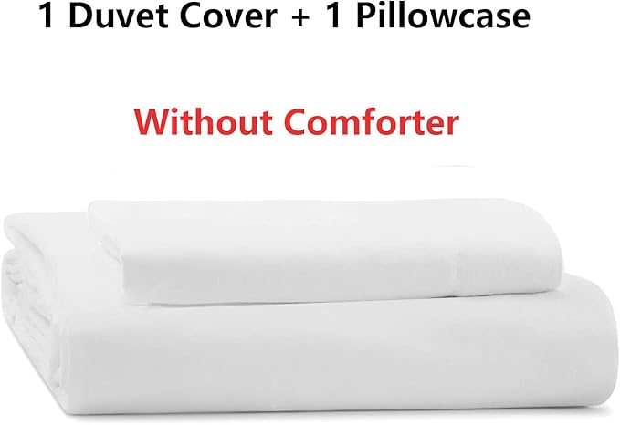 LUVIVIHOME 2PCS Christmas Duvet Cover Twin Bedding Sets, Red and White Striped Duvet Cover, Reindeer Deer Christmas Tree Snowflake Winter Holiday Xmas New Year Comforter, 1 Pillow Sham