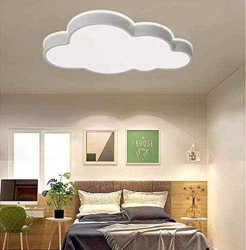 LAKIQ Modern Creative Acrylic LED Lights Cloud Shape Children Room Ceiling Light Flush Mount Ceiling Chandelier Lighting Fixture for Kids Bedroom Kindergarten Living Room(21.5'',White Light)