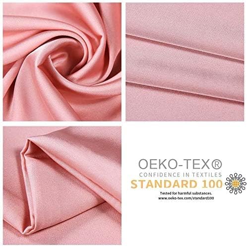 100% Mulberry Silk Pillowcases Set of 2 for Hair and Skin and Super Soft and Breathable King Size Nature Silk Pillowcases (King, Pink)