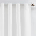 jinchan White Lined Linen Blend Curtain for Sliding Door 96 Inch Length 1 Panel for Living Room, 100 Inch Extra Wide Drape with Rod Pocket Back Tab(100W x 96L, White)