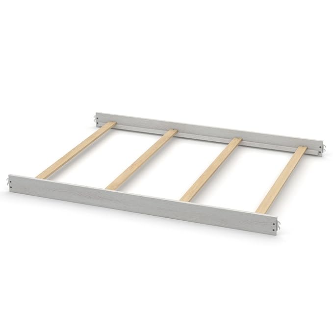 Full-Size Conversion Kit Bed Rails for Evolur Cribs - Solid Wood Crib Convertible Kit to Kids Bed - Transitional Style Rails & Easy-to-Install Child Essentials for Safety (Greyhound)
