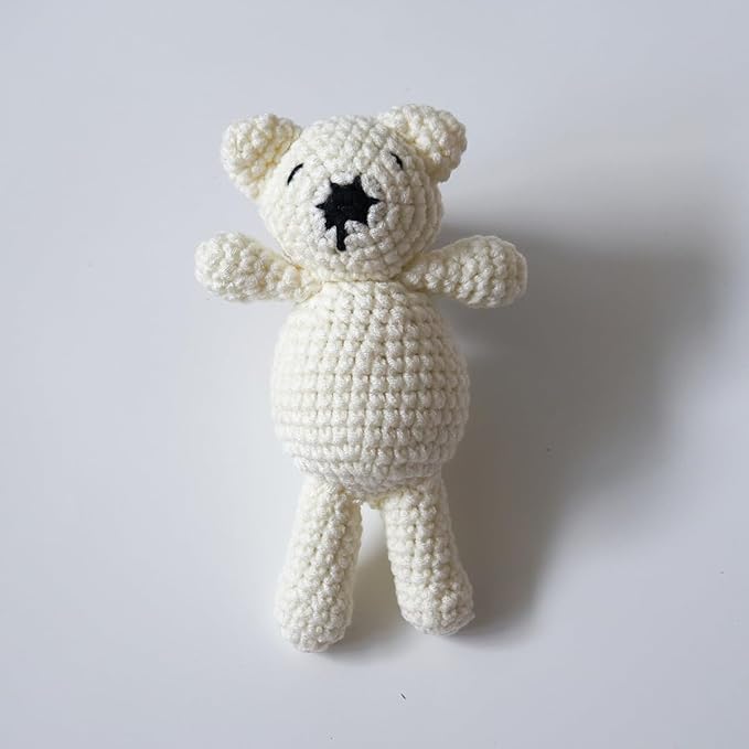 Zeroest Newborn Baby Boy Girl Photography Props Bear Hat Outfits Crochet Kint Handmade Cap Set for Newborn Photo Shoot