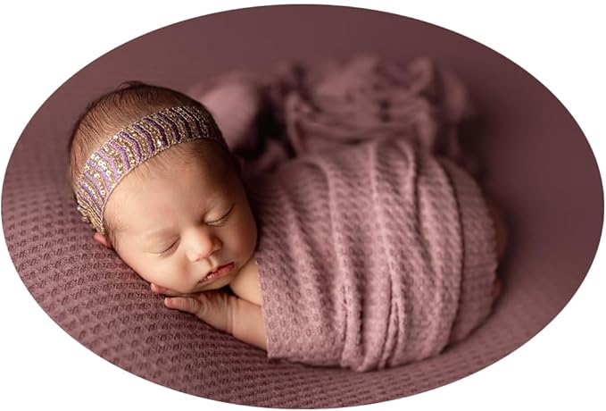 Newborn Baby Photography Wrap with Long Tail Hat Boy Girl Photo Crochet Outfits Picture Blanket Props (Beige)