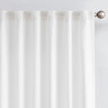 jinchan Linen Curtains with Privacy Lining 108 Inch Length White Farmhouse Closet Lined Drapes for Small Narrow Window Bedroom Living Room Bay Window 2 Panels Rod Pocket Back Tab