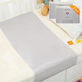 PROMEED 2 Pack Baby Silk Bassinet Sleeve, 23 Momme Pure Silk Cot Semi Sheet, Adjustable for All Standard Bassinet/Cradle/Cot/Crib Mattress (Light Grey)