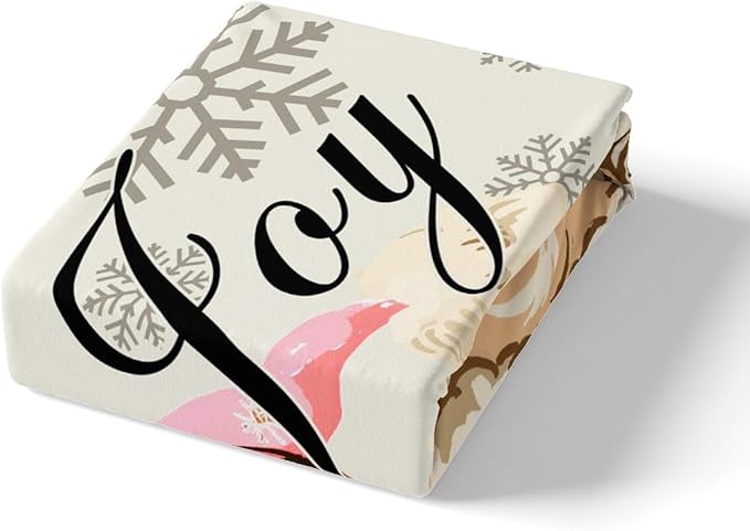 jejeloiu Pink Christmas Bedding Set for Kids Boys Girls Santa Claus Comforter Cover Set Full Size New Year Decor Duvet Cover Bedroom Decor Xmas Bedspread Cover Bedding Collection 3Pcs