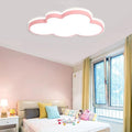 Dimmable LED Flush Mount Ceiling Light Fixture with Cloud Shape,22W 19Inch Close to Ceiling Lamp Modern Lights for Bedroom Living Room, Pink Recessed Indoor Lighting 3000K-6000K Light Color Adjustable