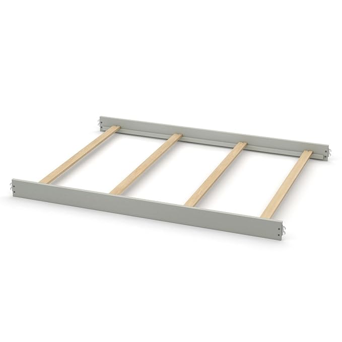 Full-Size Conversion Kit Bed Rails for Evolur Cribs - Solid Wood Crib Convertible Kit to Kids Bed - Transitional Style Rails & Easy-to-Install Child Essentials for Safety (Pebble Grey)