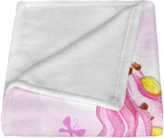 Custom Unicorn Blanket for Girls, Personalized Baby Blanket with Name for Kids Teens, Cute Blanket for Daughter Granddaughter,Gift for Unicorn Lovers, Cozy Flannel Throw Blankets for Bed Room Decor