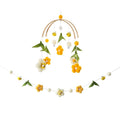 Baby Mobile for Crib Crib Nursery Mobile for Boys Girls Boho Bee Flower Nursery Decor Soothe Toy Baby Shower Set for Infant Bedroom Hanging Decoration Toy