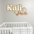 Personalized Wooden Nursery Name Sign, Custom Baby Room Wall Decor with Daisy Flowers, Kids Bedroom Name Plaque, Playroom or Newborn Gift, Keepsake Gift Sign for Boys & Girls