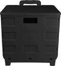 Everything Mary Rolling Plastic Storage Cart – Black Organizer for Crafts, Sewing, Office & Home Supplies