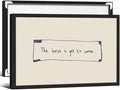 The Best Is Yet To Come Wall Art Blue and White Inspirational Affirmations Quotes Poster 24x36 inch Black Framed Funky Minimalist Horizontal Canvas Prints for Living Room Dorm Wall Decor
