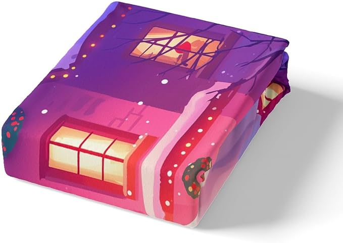 Feelyou Cute Christmas Comforter Cover Set - Tree Bedding Set Queen Size for Kids Boys Girls Bedroom Decor - Xmas Duvet Cover Merry Christmas Bedspread, No Comforter
