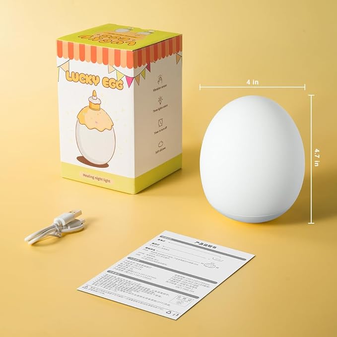 Silicone Baby Night Light 7 RGB Egg Night Light for Nursery, 3-Level Dimming Portable Nursery Night Lamp for Breastfeeding Kids Bedroom Gifts for Newborn Toddler Girls Boys,led christmas lights