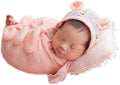 Vemonllas Newborn Baby Boy Girl Photography Props Bow Wrap, Posing Aid, Hat and Blanket Set of 4 Pcs