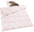 zzlamb Toddler Comforter Baby Down Blanket, Lightweight & Breathable Small Crib Quilt All Season Duvet Insert, Soft Brushed Noiseless Shell Down Proof Machine Washable, Cherry Pink 41x48in