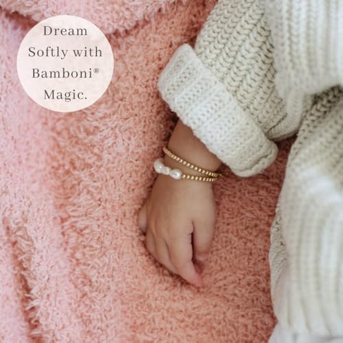 SARANONI Bamboni Baby Blanket | Luxury Plush Super Soft Blanket | Breathable Comfort Infant Baby Blankets for Boys & Girls | Peach, Mini - 15” x 20”