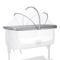 Beberoad Love Bassinet Mosquito Net Cover - Breathable Mesh Canopy with 2-Way Zipper for Baby Cribs, Bedside Sleepers & Travel Cribs (White)