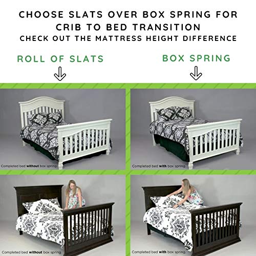 Full-Size Conversion Kit Bed Rails for Kingsley & Centennial Convertible Cribs - Solid Wood Rail - Toddler and Adult Bed Rail for Full-Size Beds - Essential Nursery & Baby Furniture (White)