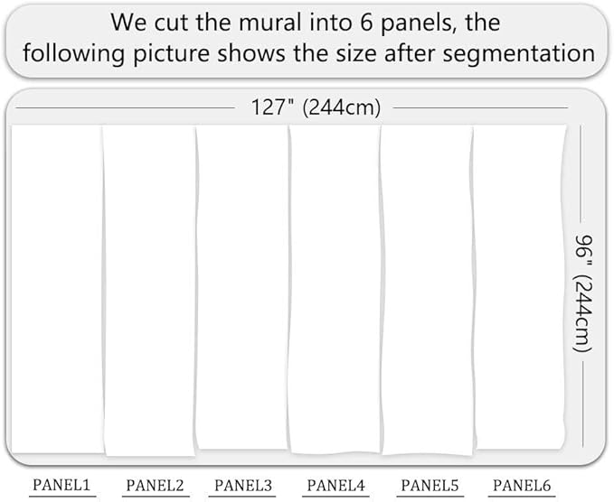 Natural Landscape Wallpaper Mural Lake Mountain Wall Mural for Bedroom Living Room(Not Self-Adhesive)