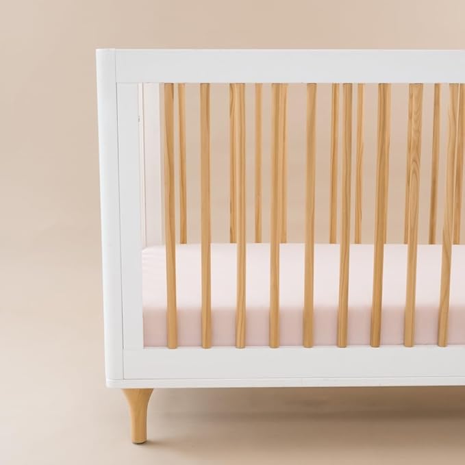 Kyte Baby Soft Crib Sheet - Standard Fitted Crib Sheet Made with Rayon from Bamboo, Ultra-Gentle and Breathable (Blush)