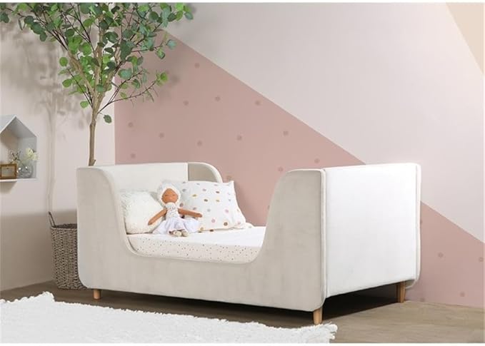 Pemberly Row Contemporary Low Profile Upholstered Toddler Bed