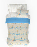 Franco Peter Rabbit Kids Bedding Super Soft & Cozy Reverisble Microfiber Comforter and Sheet Set with Sham, 5 Piece Twin Size, (Officially Licensed Product)